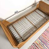 Vintage rattan sofa bed