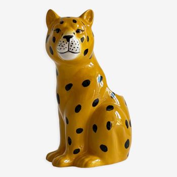 Cache pot léopard céramique vintage