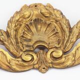 Old brass pediment
