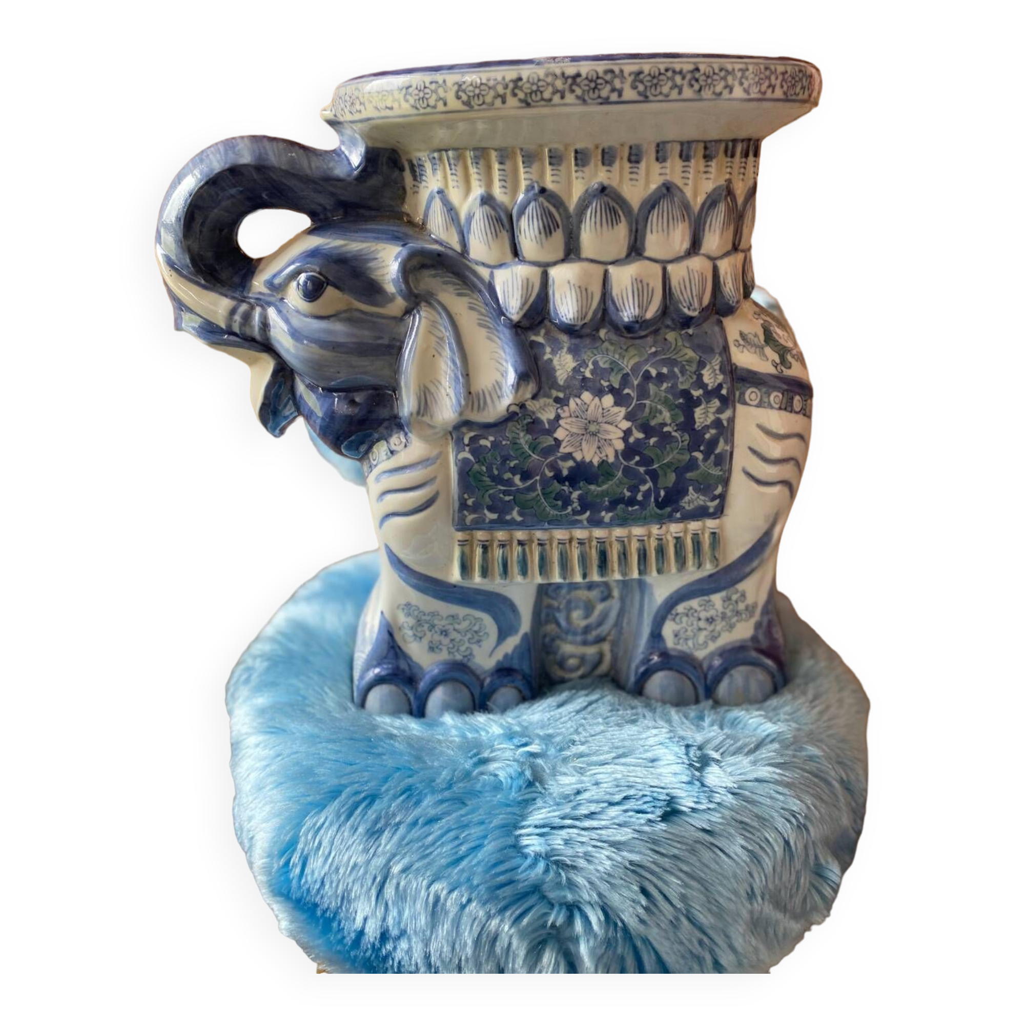 Glazed ceramic elephant