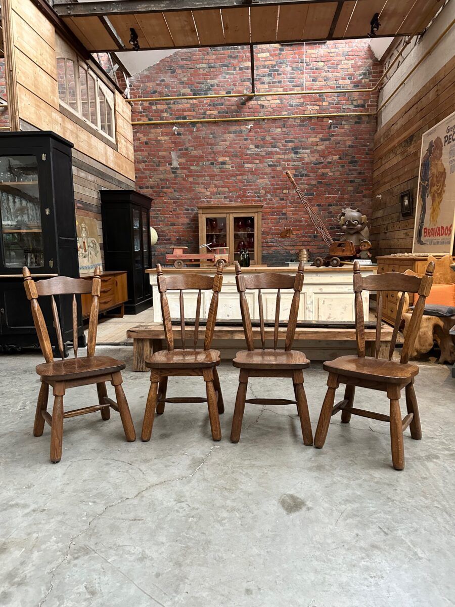 Set of 4 brutalist chairs