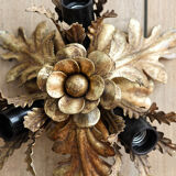 Vintage wall lamp, golden metal