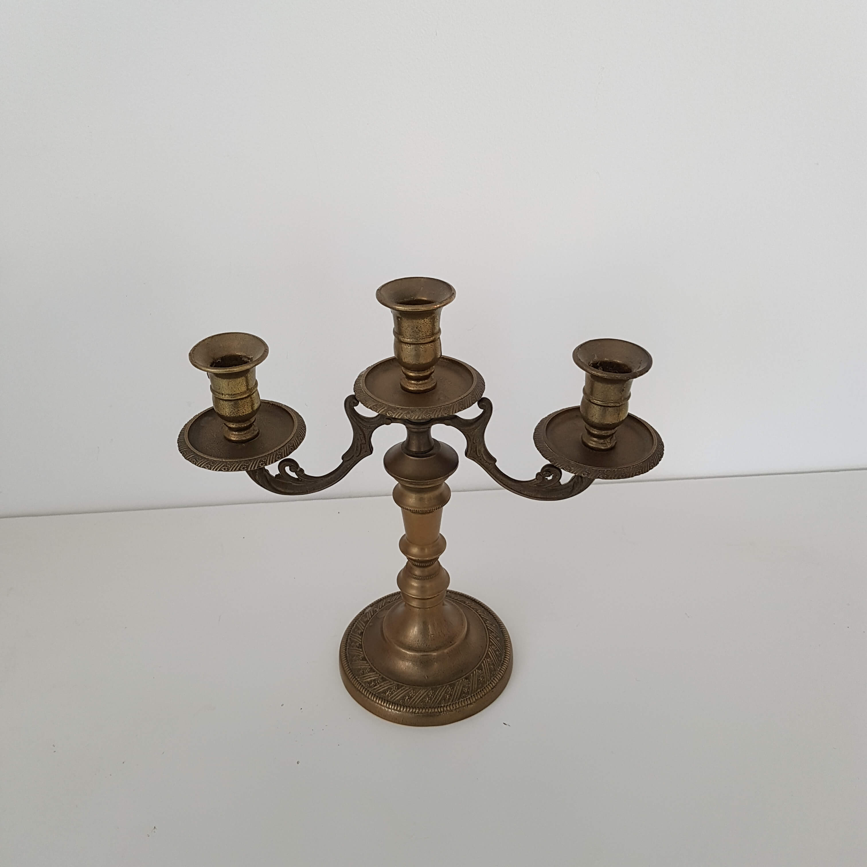 Old brass chandelier 3 branches