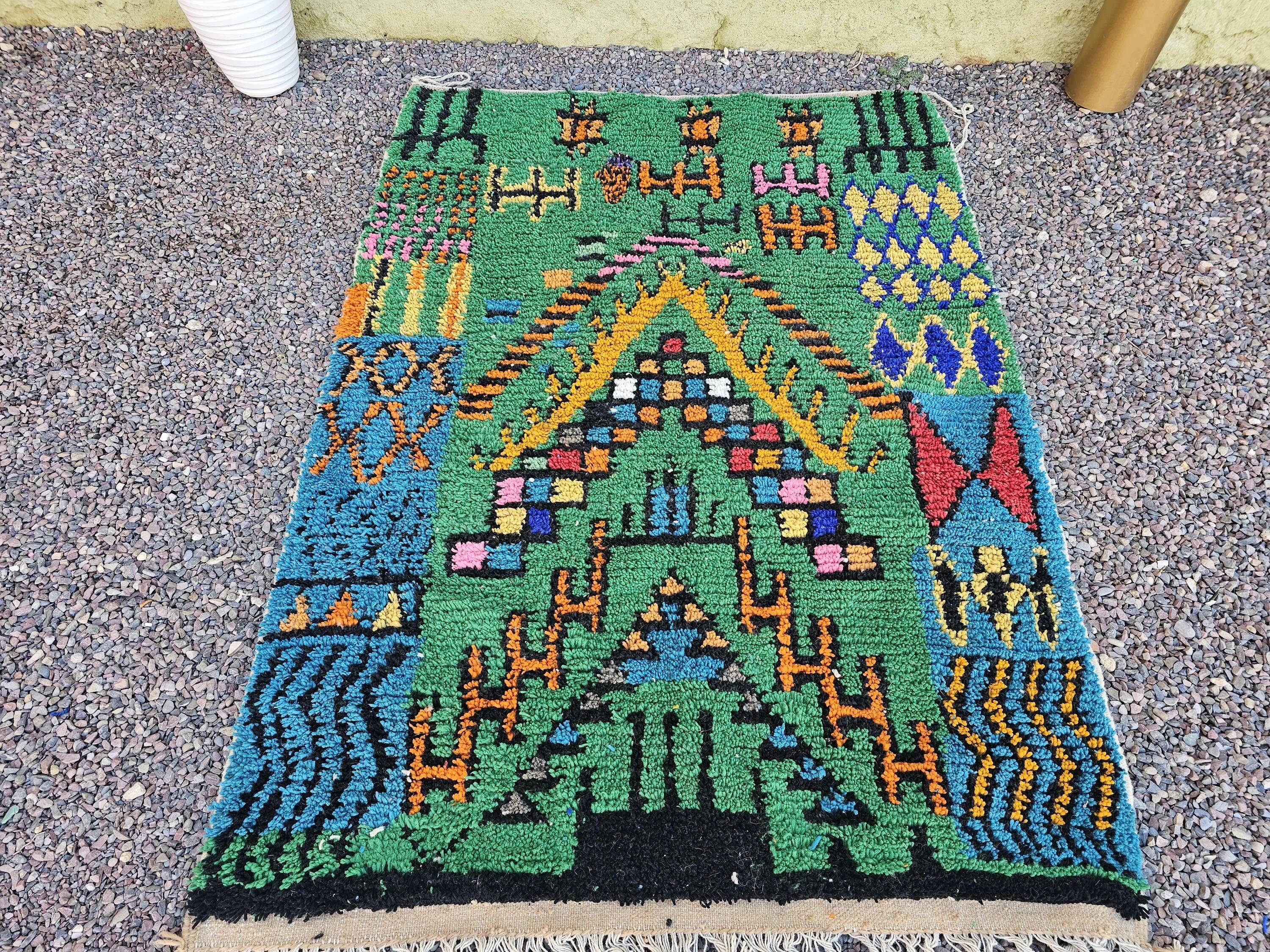 Handmade natural Berber rug 2.5x1.5 m