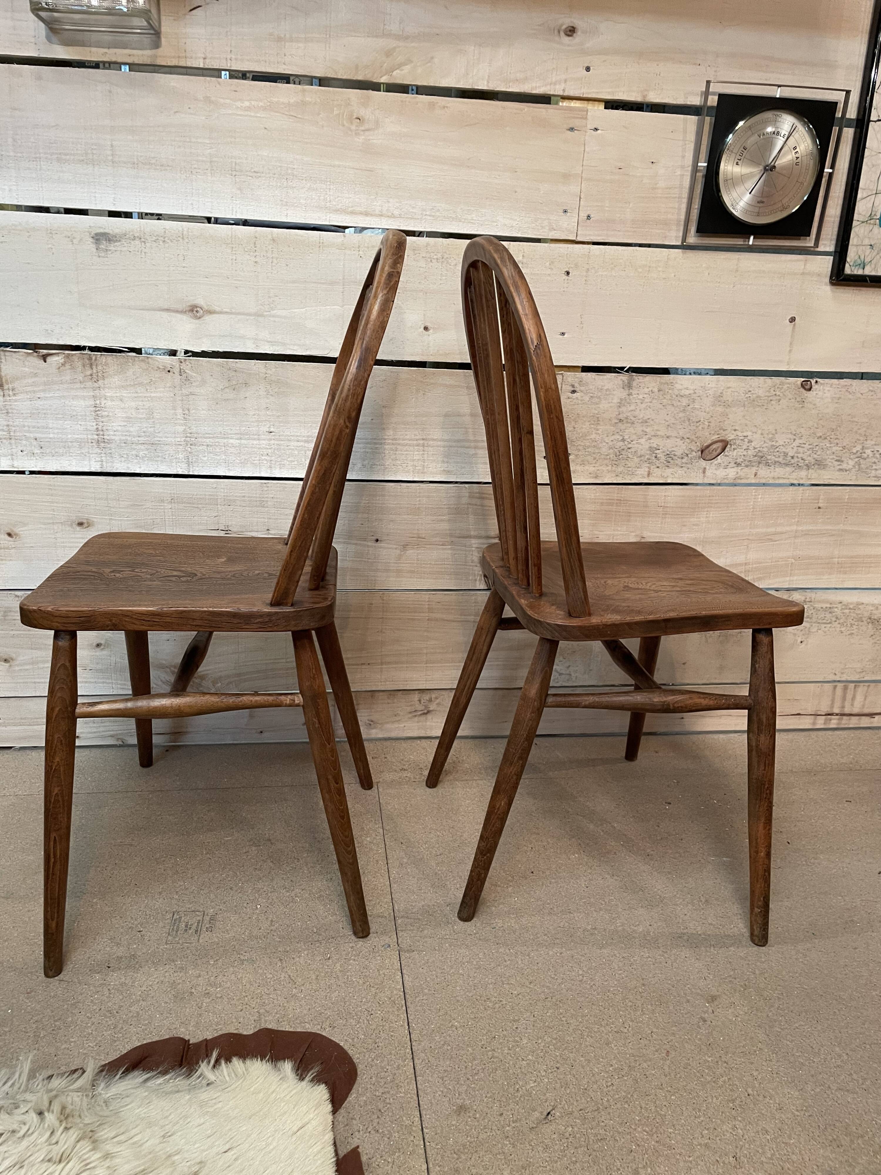 Pair chair Windsor vintage year 50/60