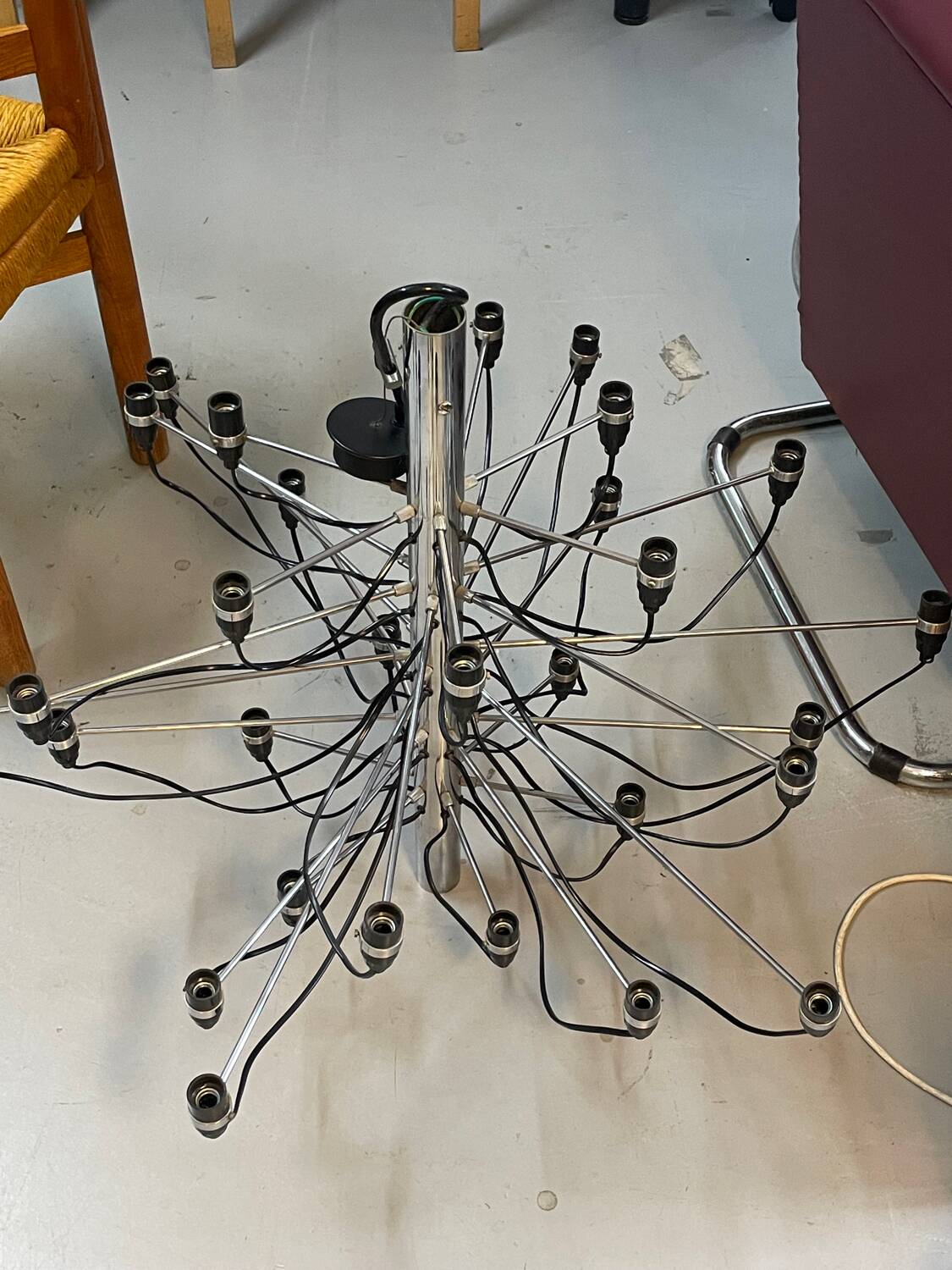 Chandelier by Gino Sarfatti, model 2097/30, Arteluce edition, 1970