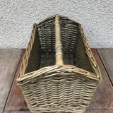 Ancien porte-revues en rotin tressé
