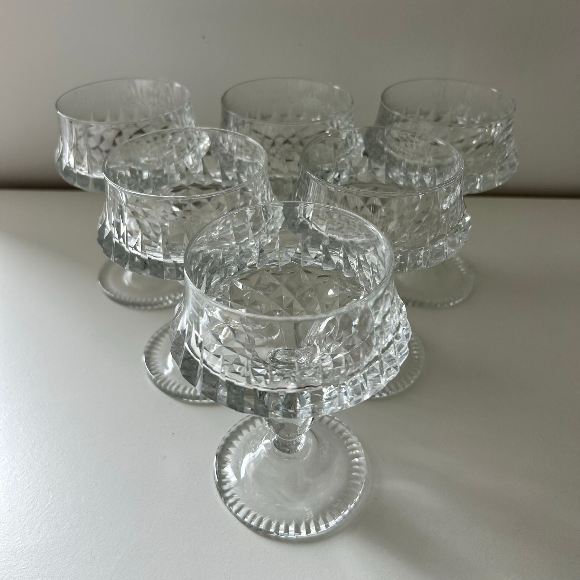 Service of 6 ice cream bowls