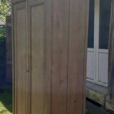 Armoire Louis Philippe ancuenne 2 portes Chêne massif bois brut