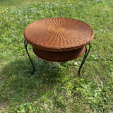 Coffee table with rattan chest