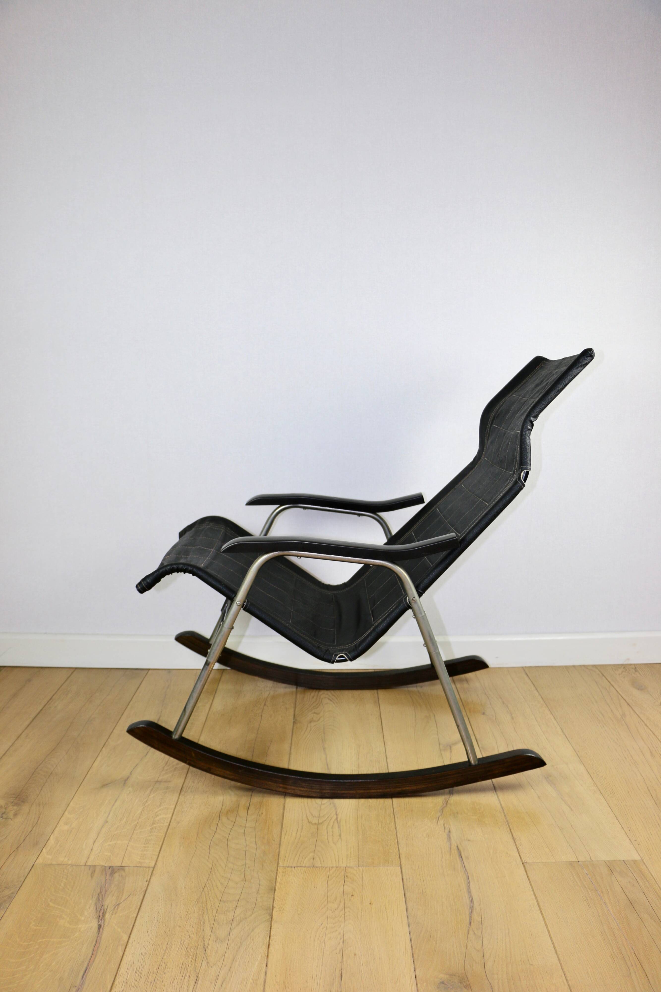 Folding rocking chair Takeshi Nii from the 60s - great condition