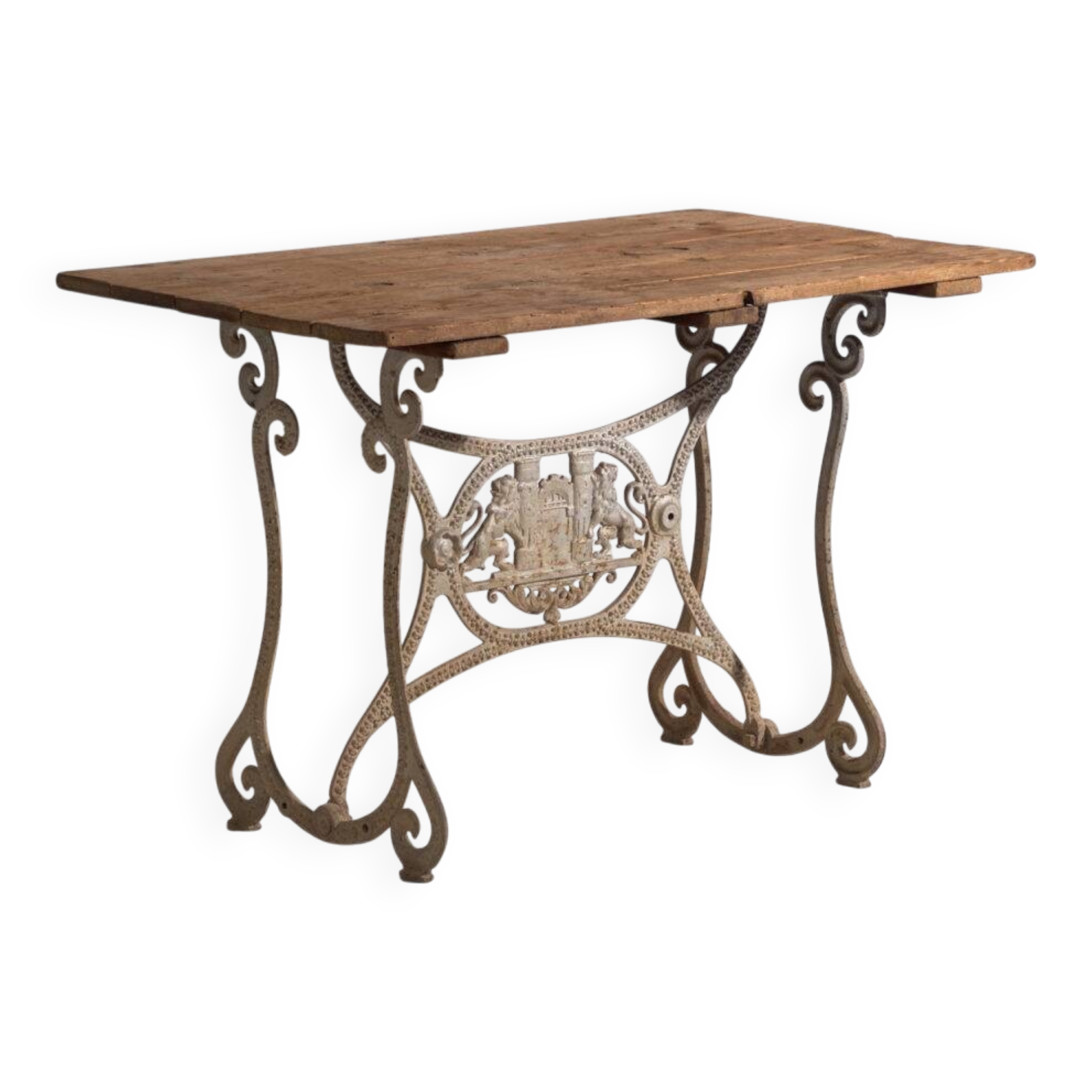 Table de jardin ancienne en fonte – Europe centrale, vers 1900