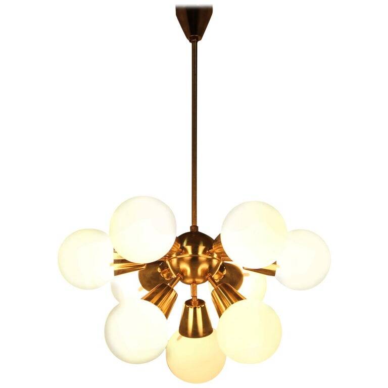 Midcentury Space Age Sputnik Chandelier, 1970s