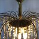 Mid-century waterfall hanging lamp with glass drops