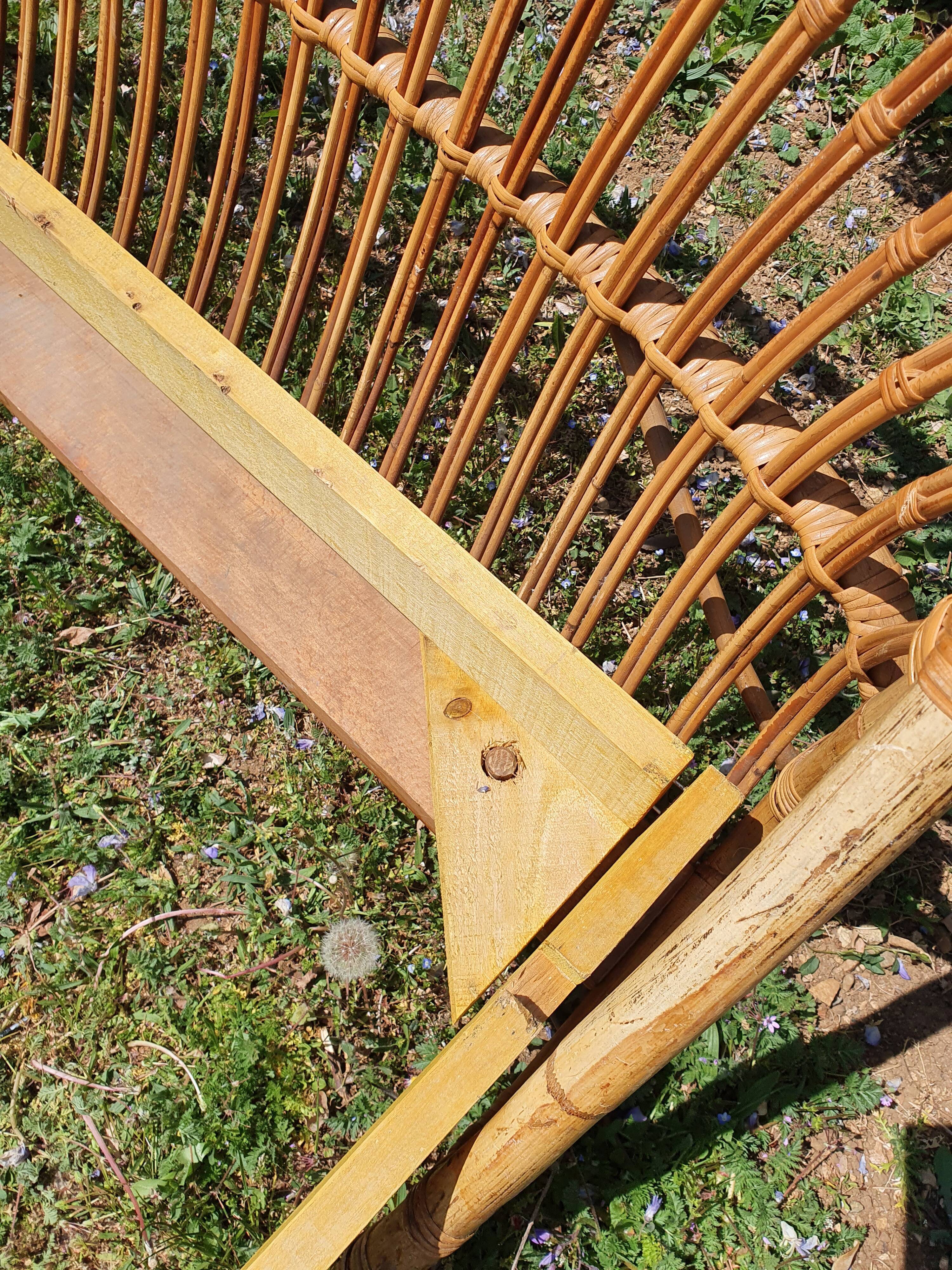 Rattan bed 110x180 cm