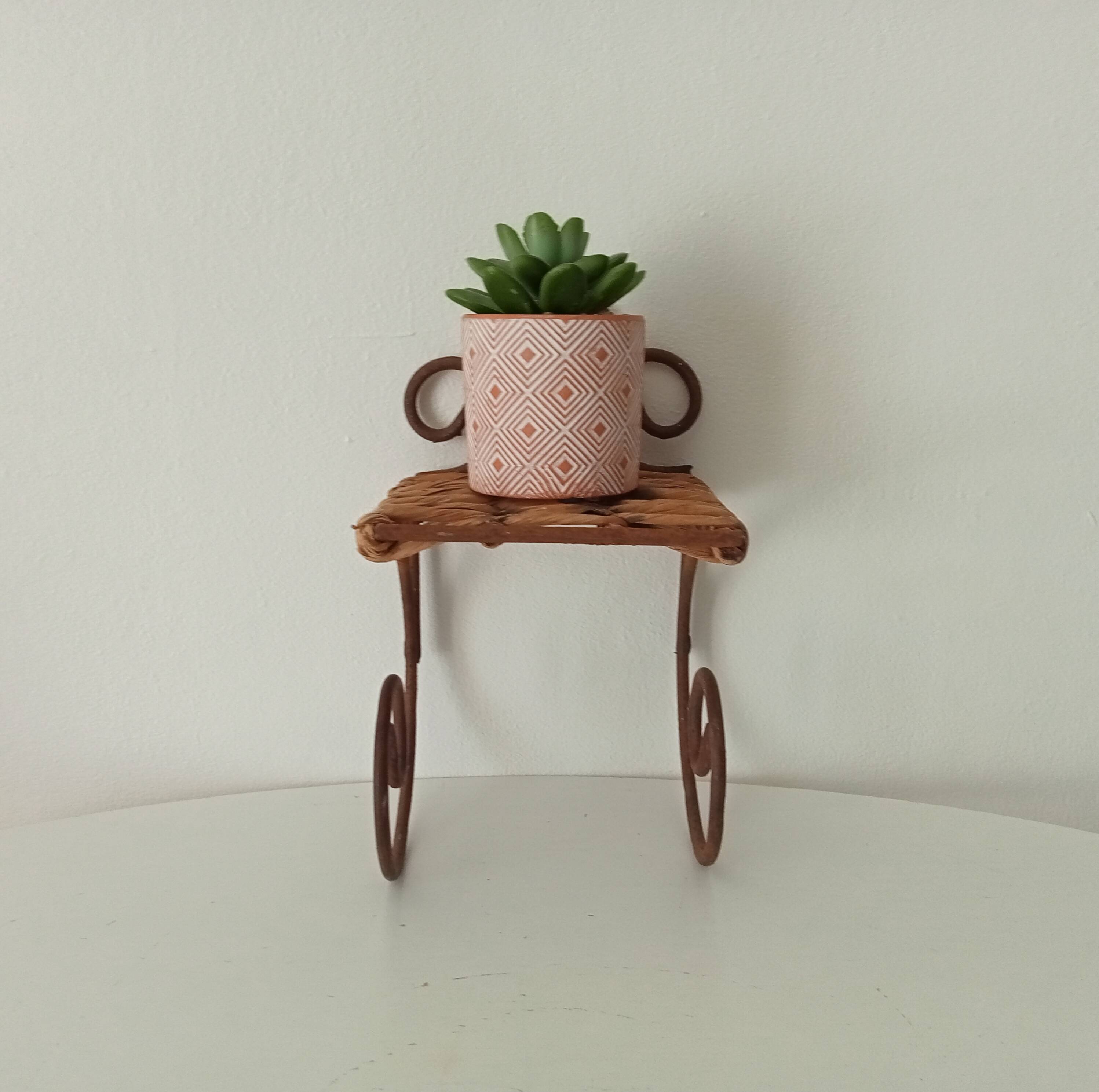 Antique wrought iron wall shelf