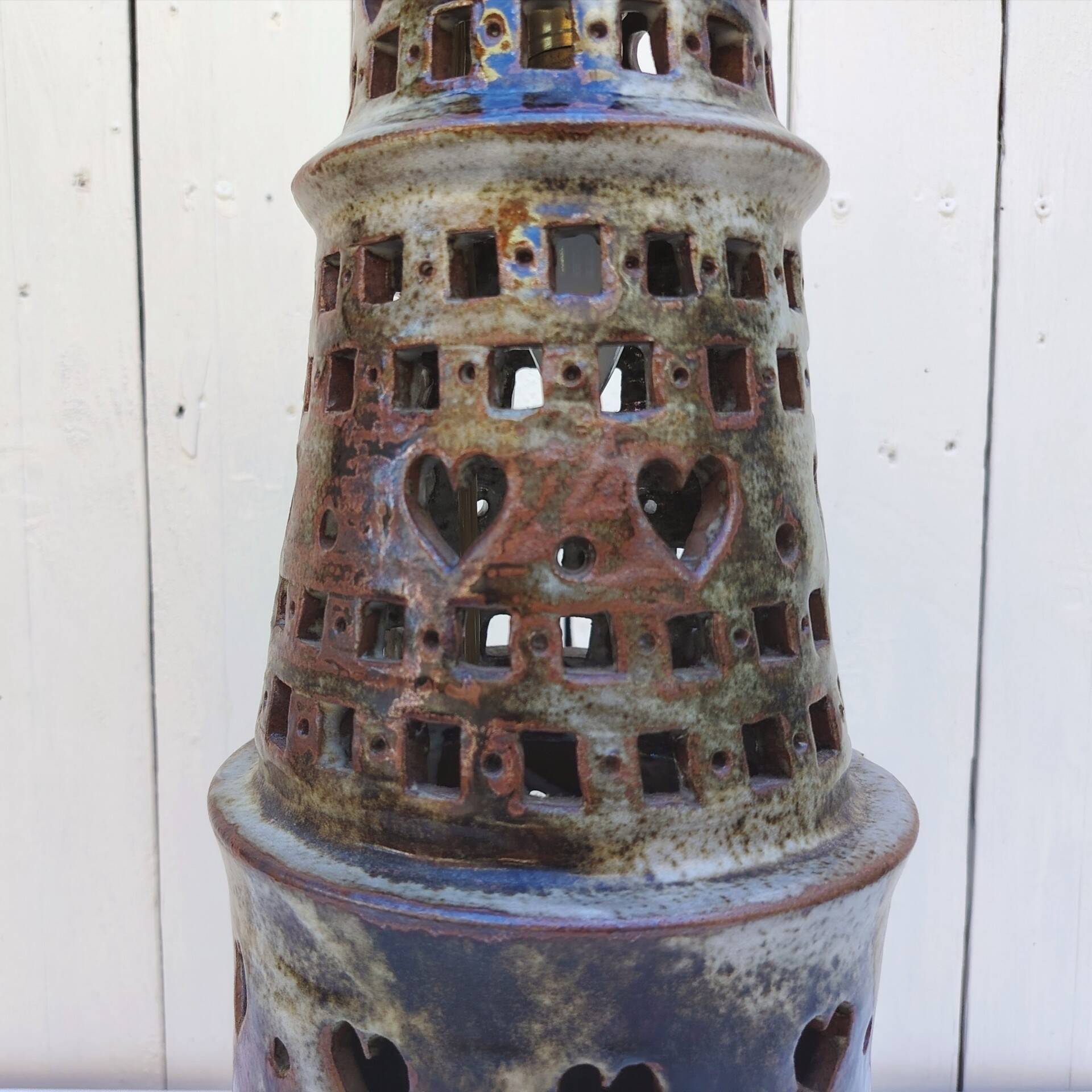Large lamp base, ceramic, Chantal & Thierry Robert
