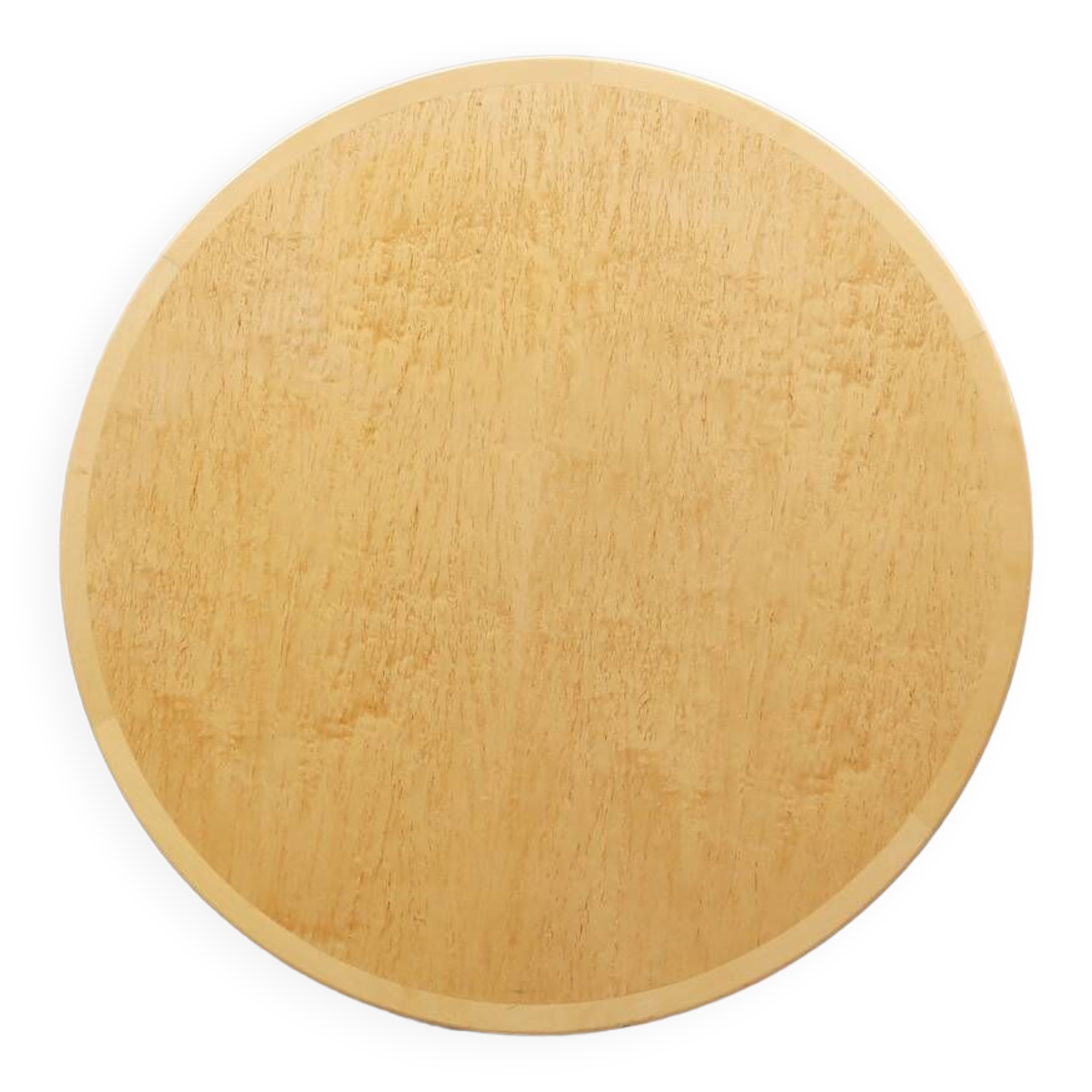 Round table with central base, wood top, 1970s