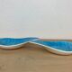 Flat and two Mistral cups by Salins France, blue, 60s