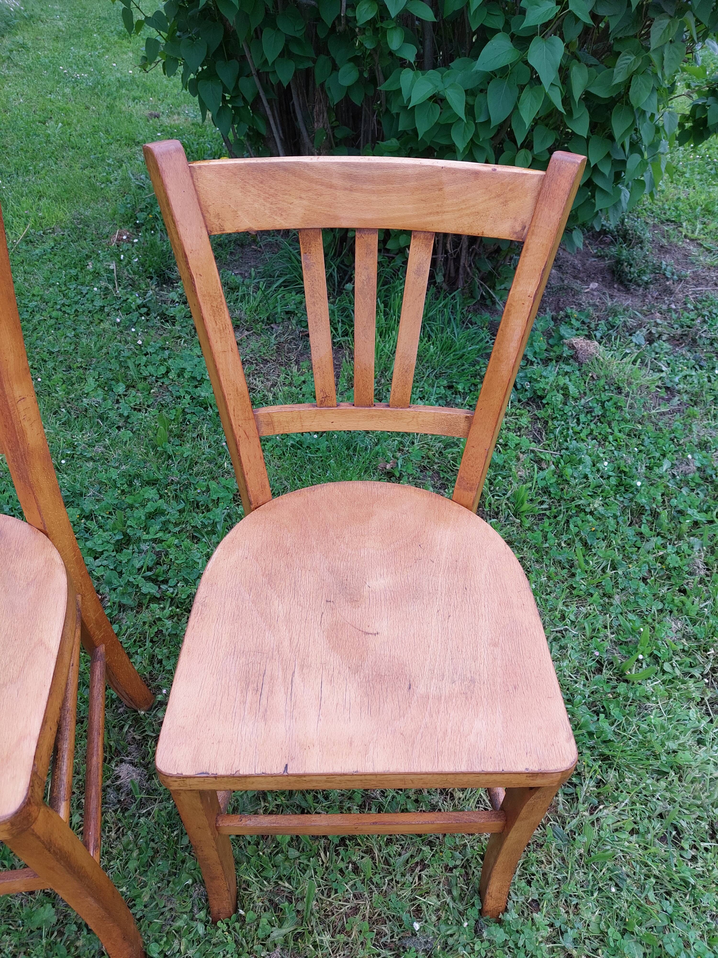 6 sanded bistro chairs