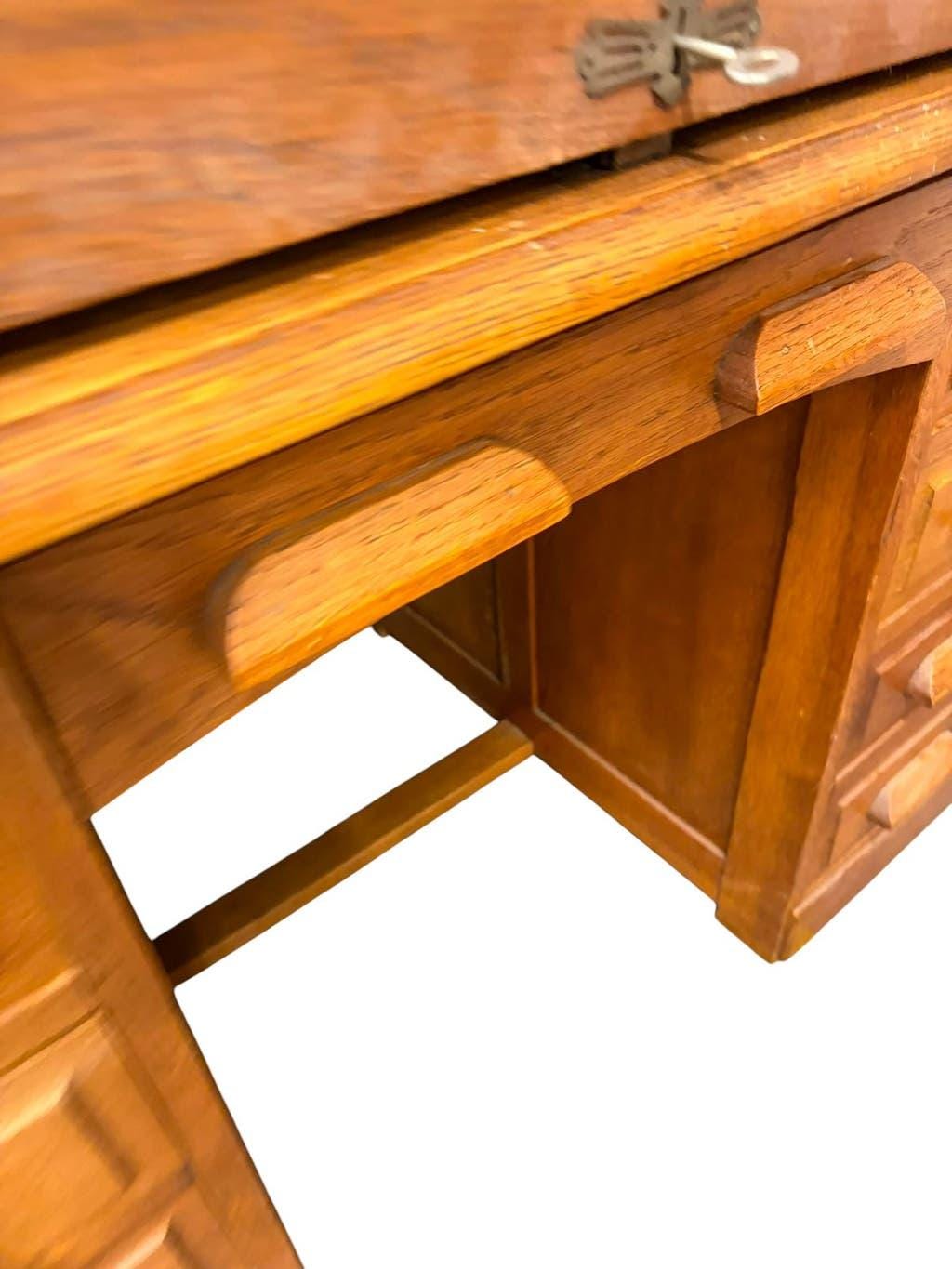 Bureau américain vintage en bois / table d'écriture