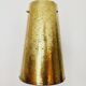 Set of 2 large Mid Century Modern perforated brass pendant lamps