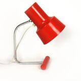 Lampe de Bureau Rouge par Josef Hurka pour Napako, 1960s