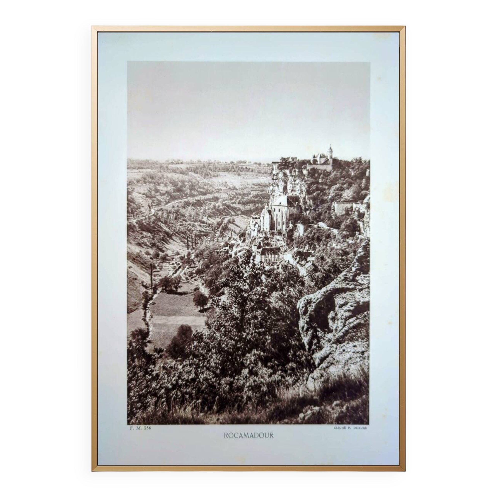 Rocamadour, Lot, photo print from 1942. By Pierre Dubure.