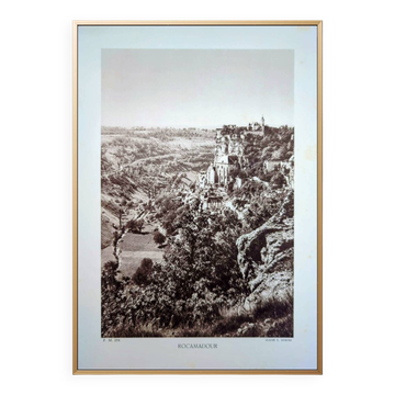 Rocamadour, Lot, photo print from 1942. By Pierre Dubure.