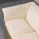 2 seater sofa in brown linen 70