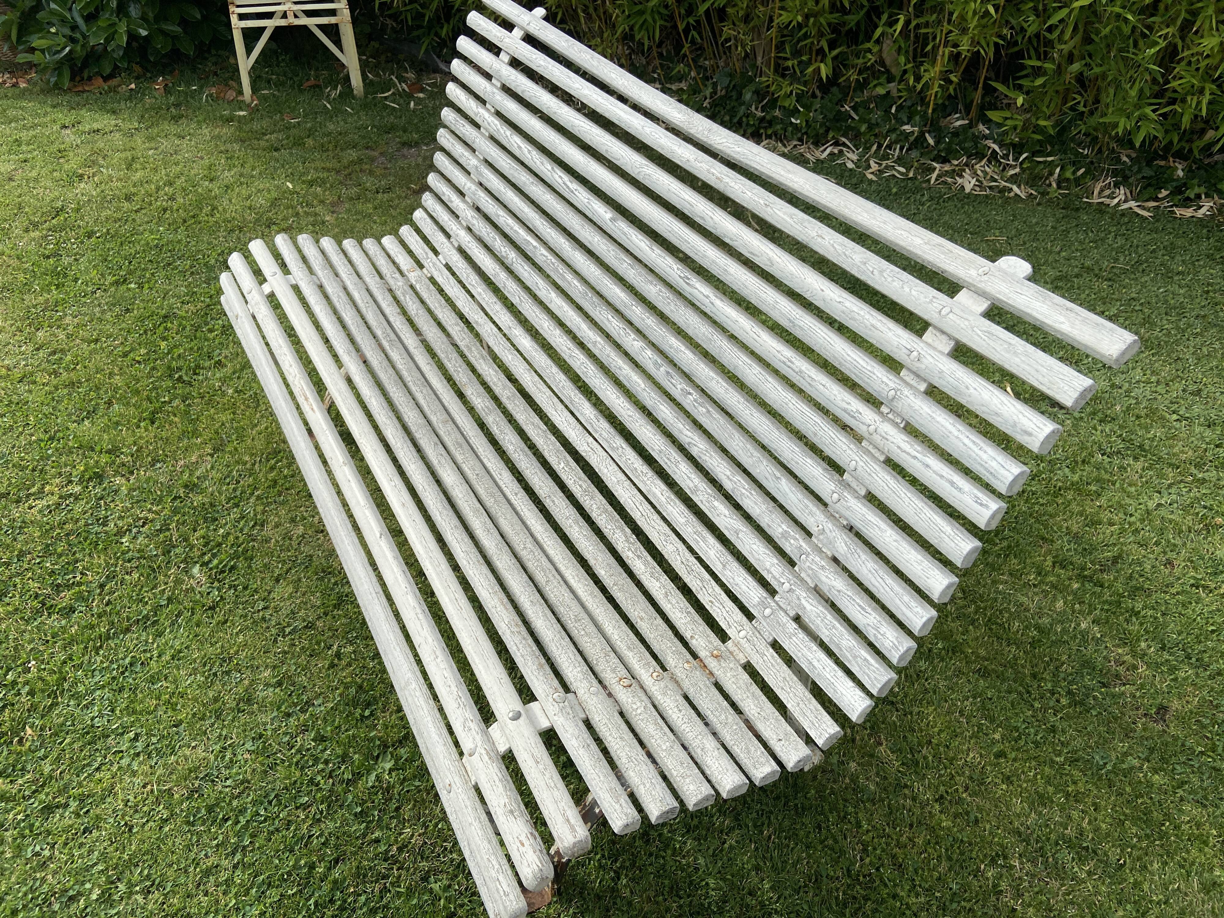 Banc vintage de jardin des années 60