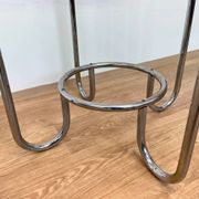 Table Bauhaus en chrome et verre - années 1930