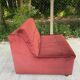 Scandinavian convertible sofa bed, 1-seater, in burgundy velvet with polka dots, 1930s