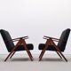 Mid-Century Easy Chair, Model B 310 Var, in Black Shield