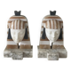 Art Deco "Egyptian Revival" pair of bookends in carved alabaster