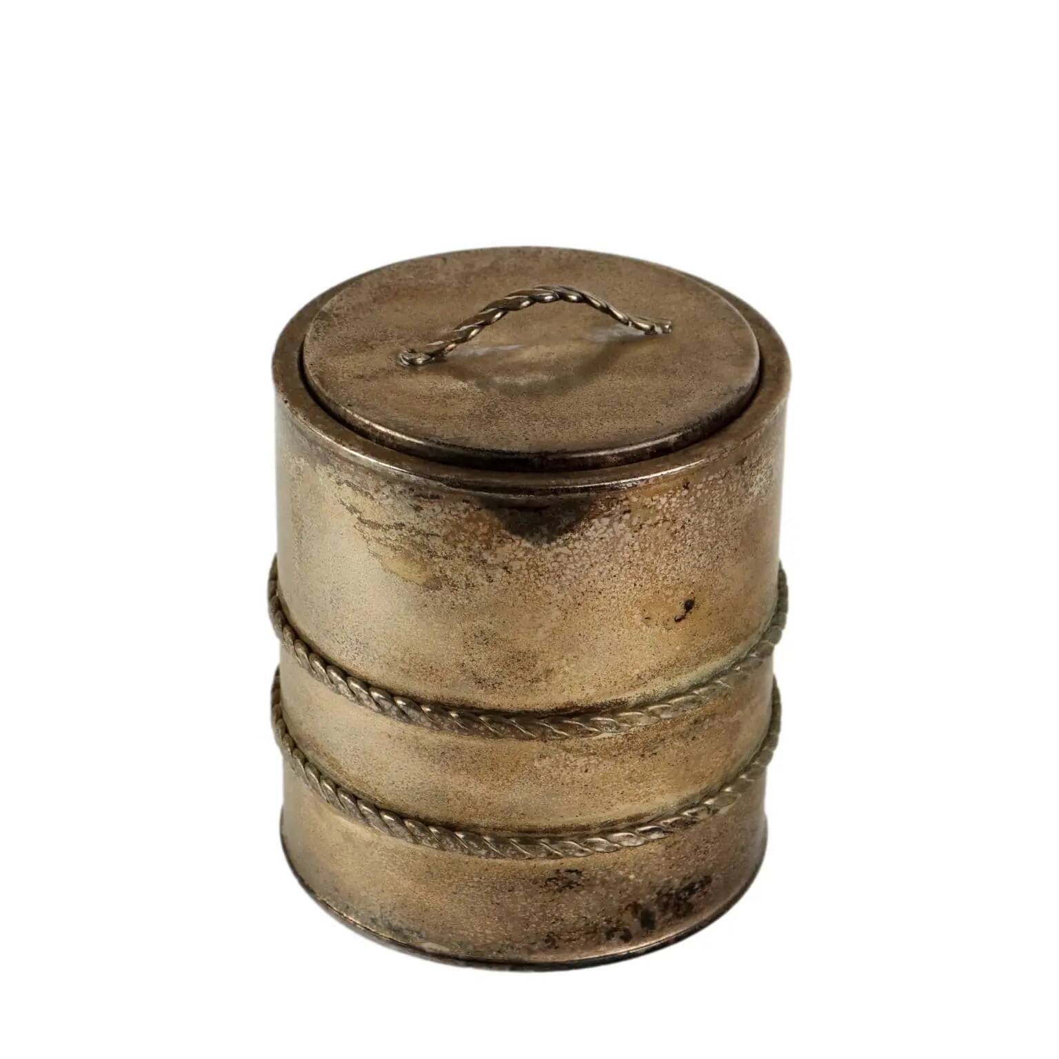 Vintage Mazzucconi Florence metal ice bucket, Italy, 1960s-1970s.