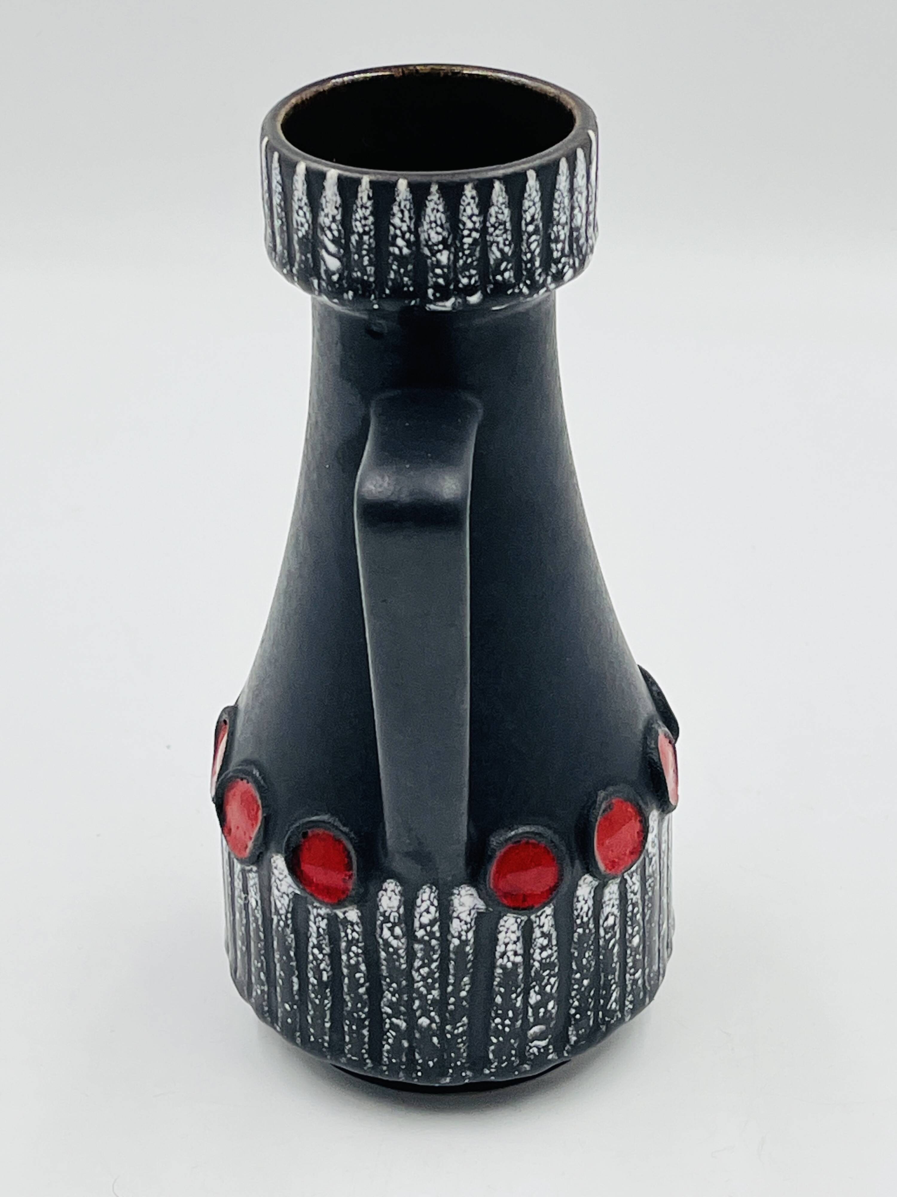 Vase Schlossberg Isle Stéphan black red vintage