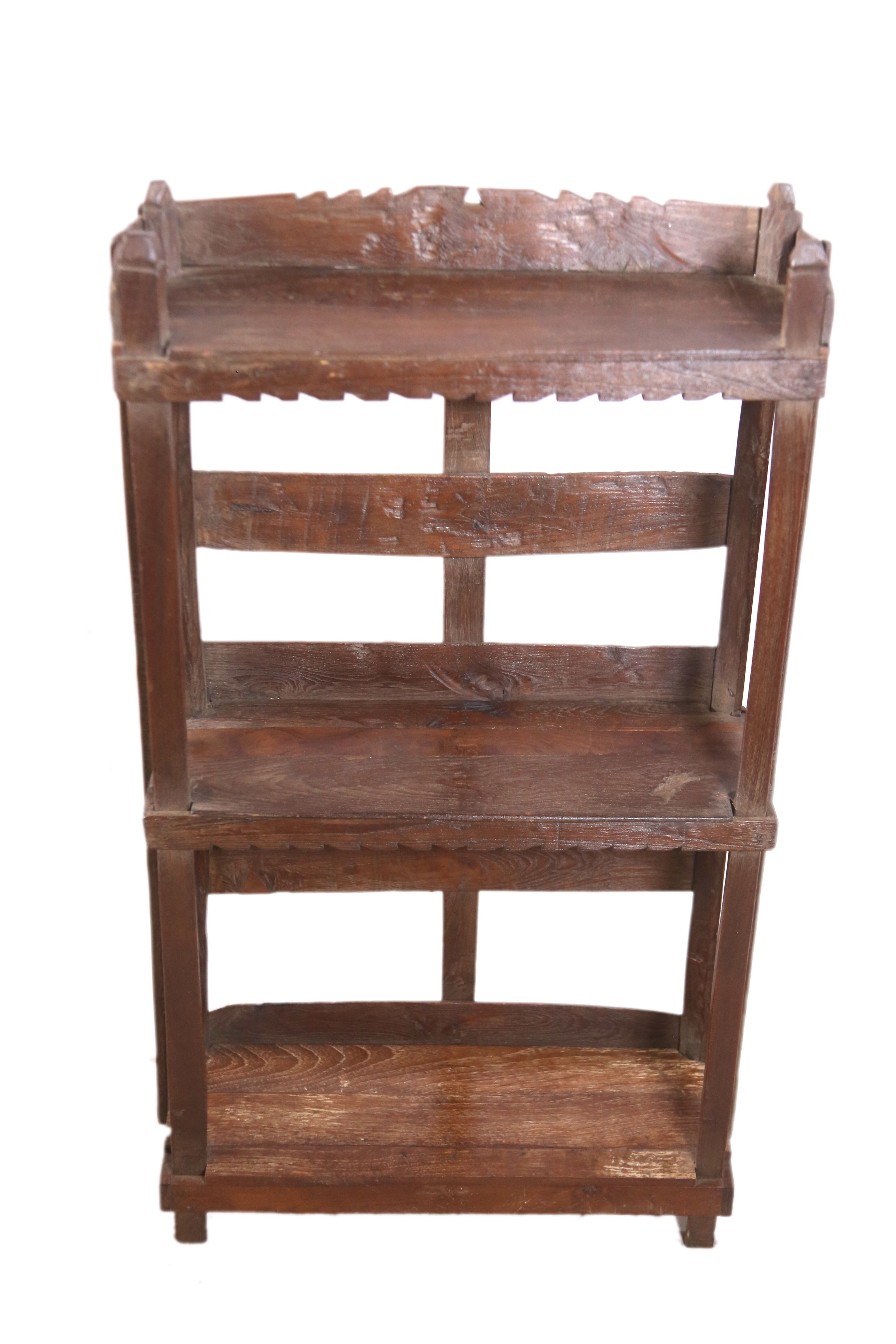 Tribal shelf in ancient Burmese teak