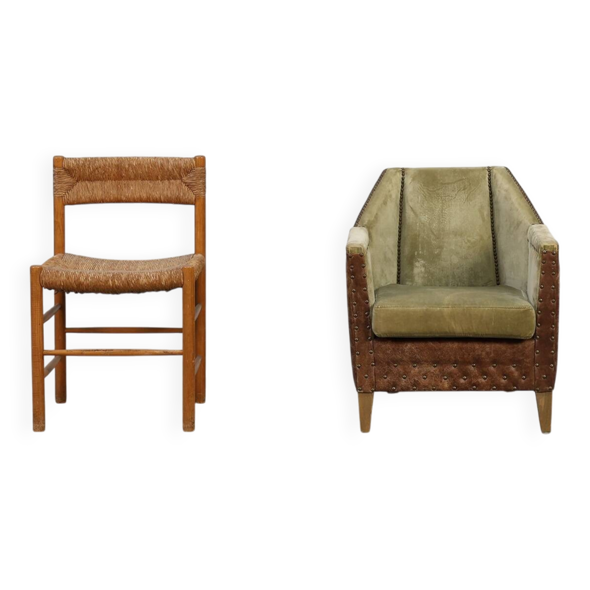 Ensemble de 2 fauteuils Art Déco en placage de noyer, France années 1930