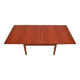 Table à manger extensible en teck, forme carrée