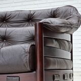 1970s, Scandinavian 3-seater sofa by Arne Norell, furniture leather.