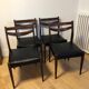 Série de 4 chaises vintages style scandinave