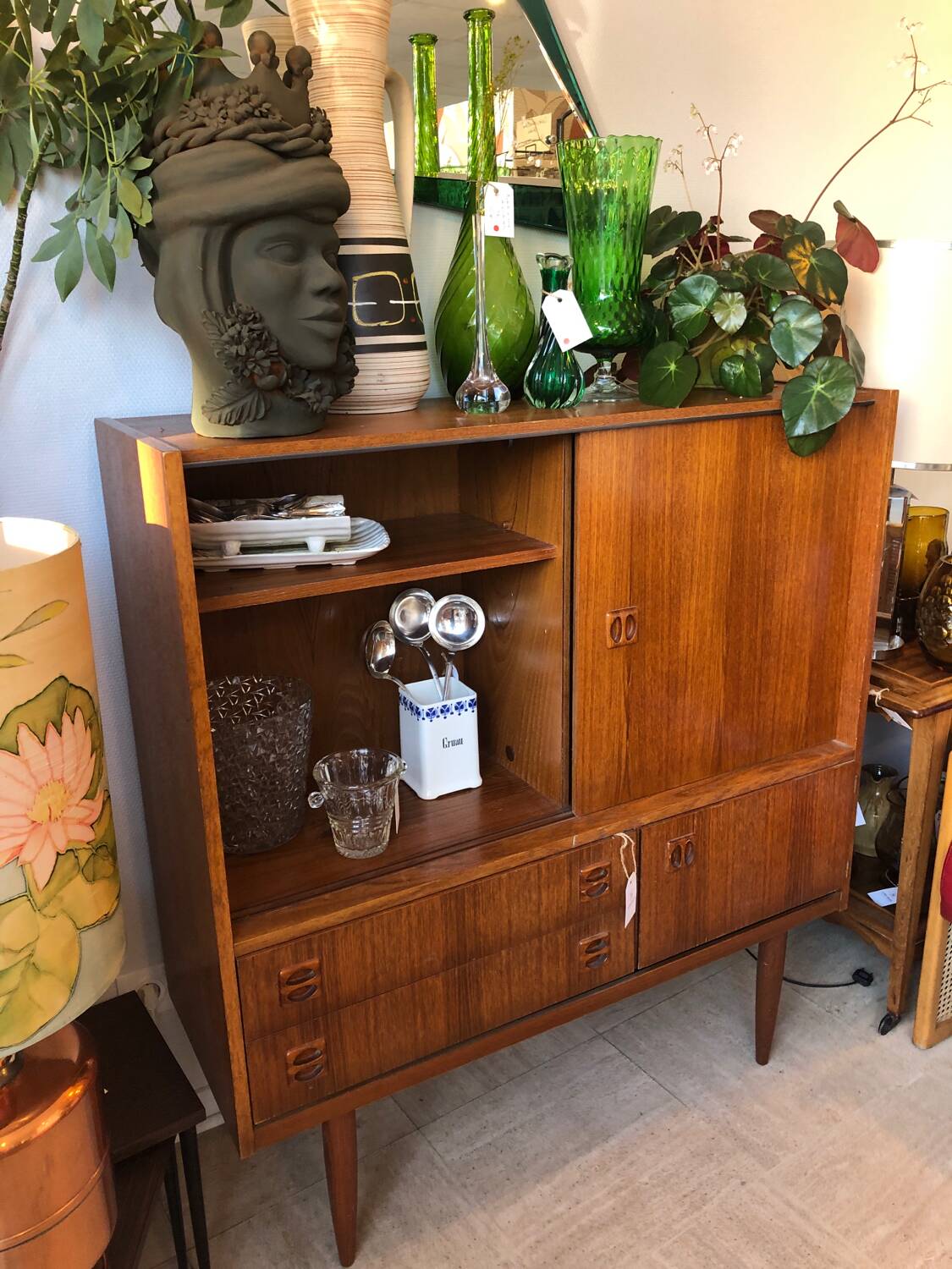 Vintage glass sideboard, 1960s