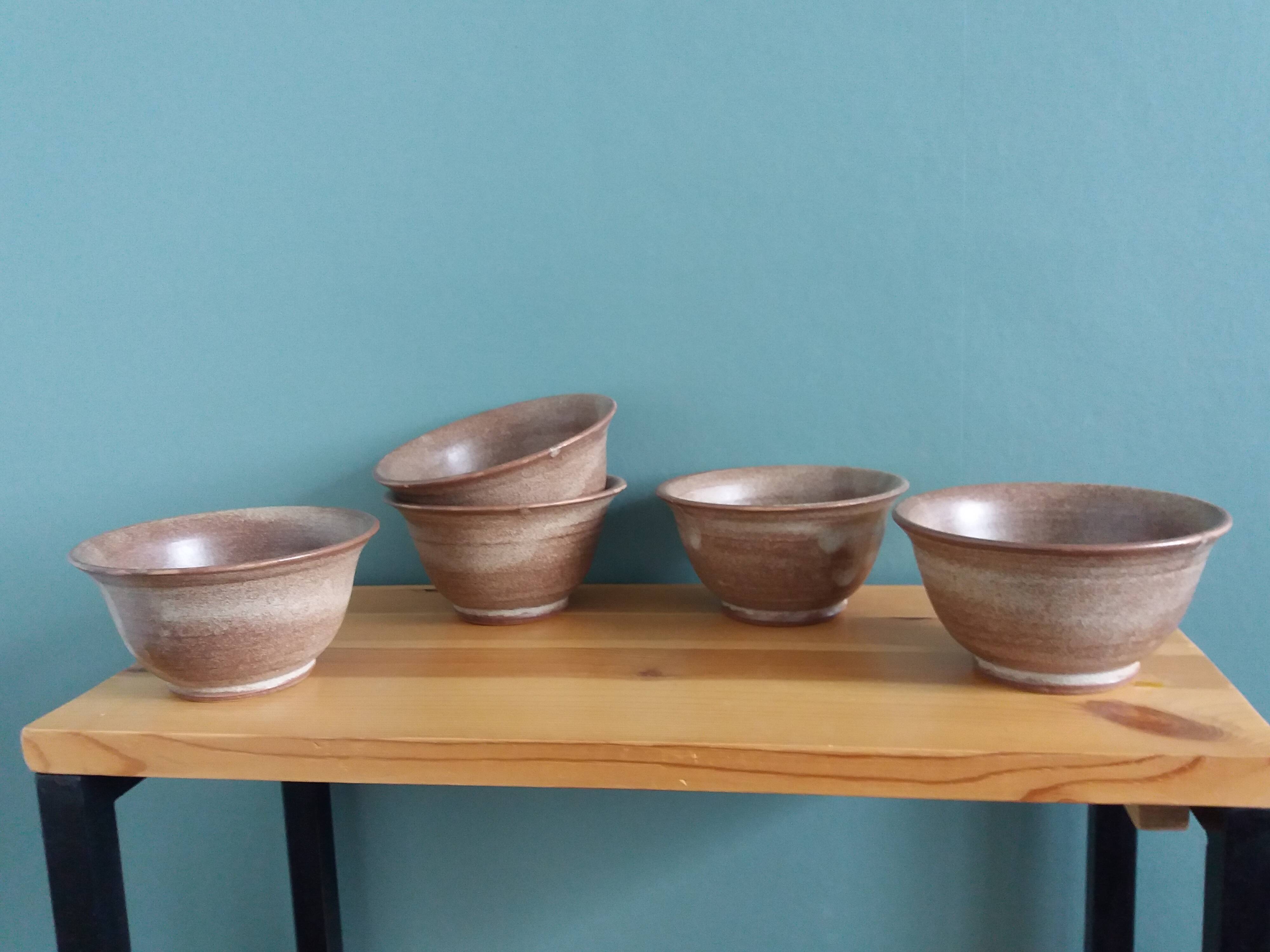 Vallauris Muratore style glazed terracotta bowl