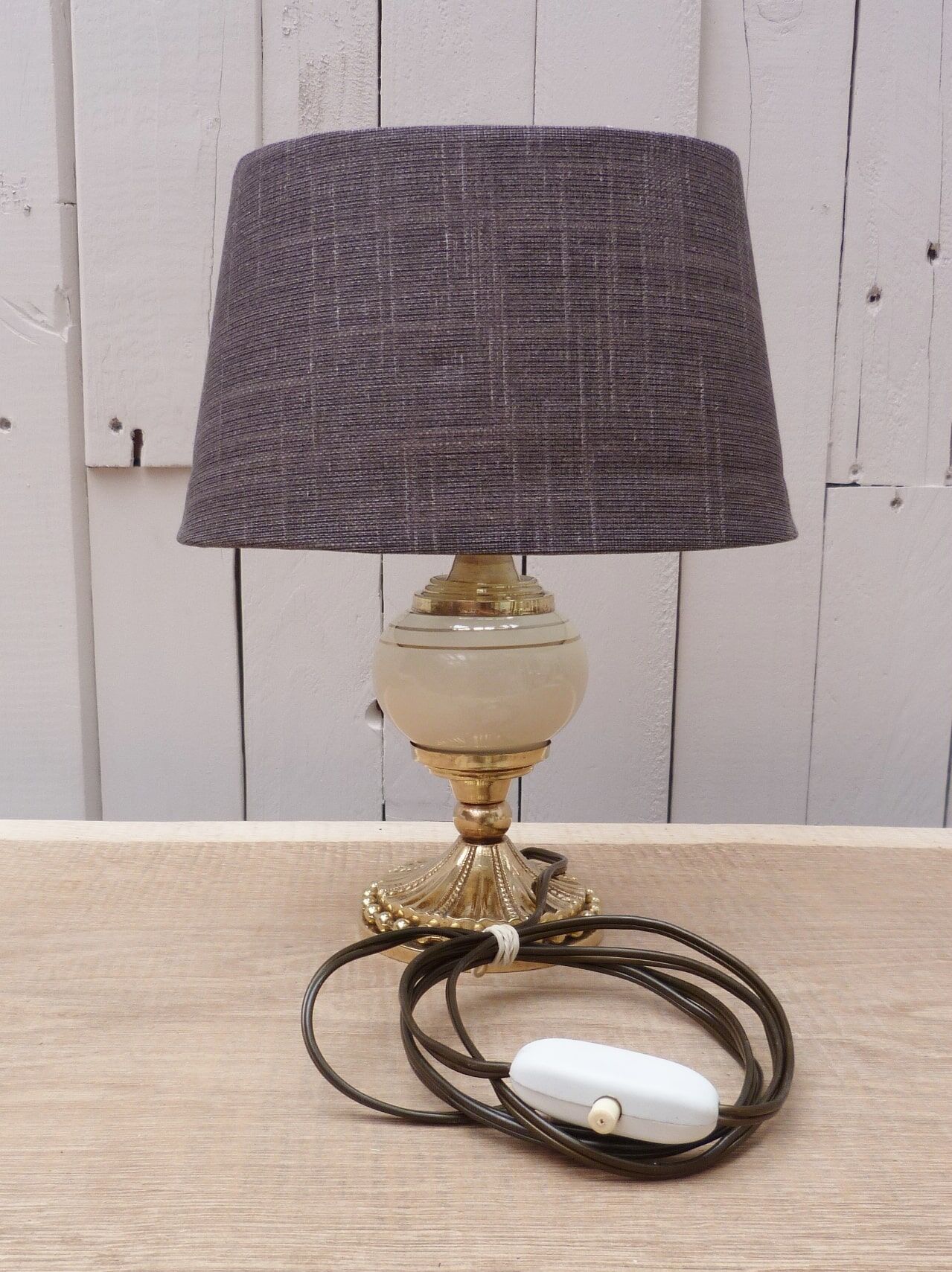 Brass and ceramic lamp