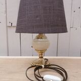 Brass and ceramic lamp
