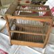 Cage à oiseaux en bois et fer