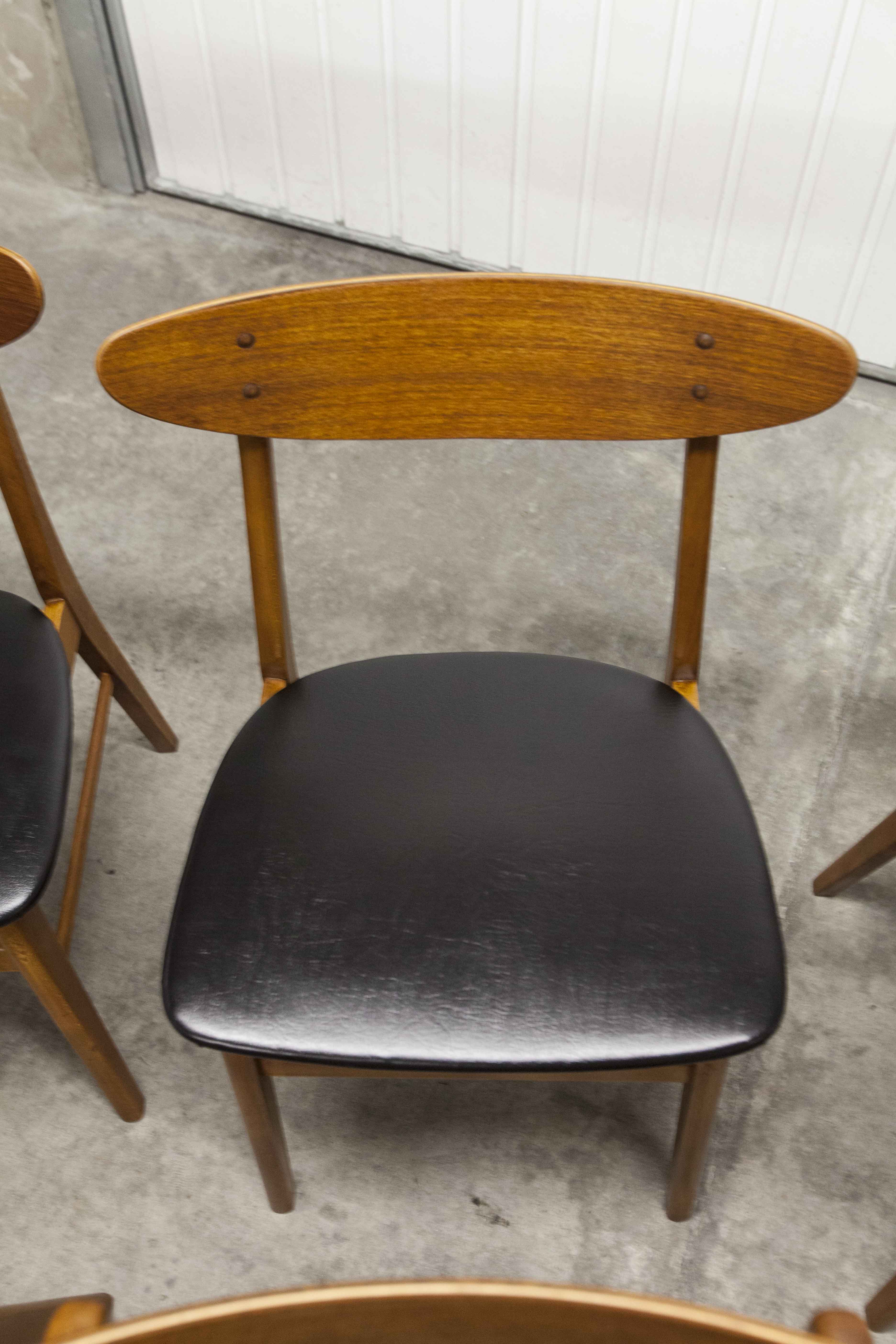 Lot de 6 chaises Farstrup 210 teck en hêtre 1965