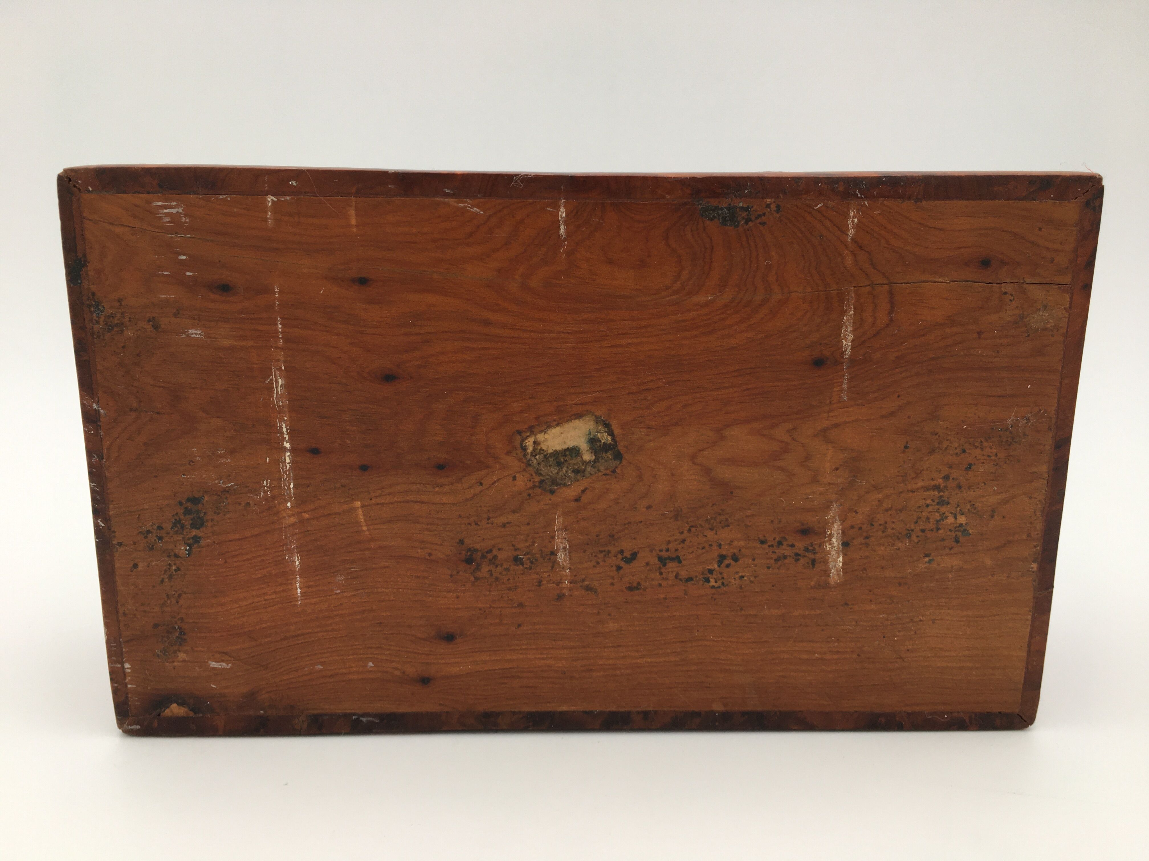 Ancient box, walnut magnifying glass box, early 20th century