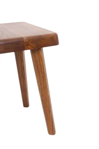 Pierre Chapo. Pair of stools in natural blond elm. 1970s.